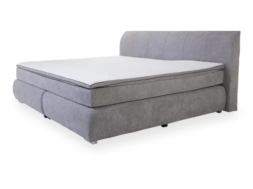 sun garden Boxspringbett FEDRA LF 240x200 cm silber - Elegantes Boxspringbett in Silber mit großzügiger Liegefläche von 240 x 200 cm, ideal für erholsame Nächte und stilvolles Wohnen.
