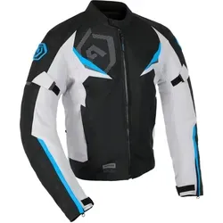 ARMR Eyoshi 3.0 WP Textiljacke - Wasserdicht in Schwarz/Hellgrau/Hellblau - L - Sportliche Textiljacke mit wasserdichter DRYGUARD Membrane, 360° Reflektoren und zertifizierten Protektoren. Optimaler Schutz und Komfort für jede Fahrt, egal bei Wetterbedingungen.