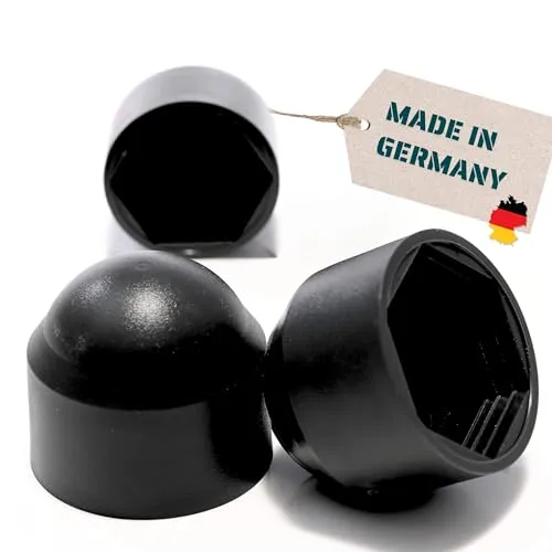 Yourkon - Sechskant Abdeckkappe, M6 Schlüsselweite 10mm, 1 Stück, Schwarz, Schutzkappe für Schrauben UV-beständig, wetterfest, umweltfreundlich