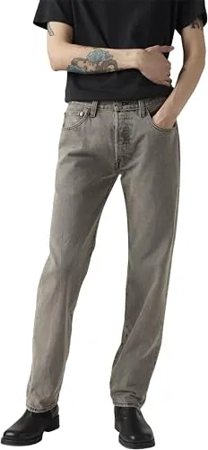LEVI'S 501 ORIGINAL Straight-Jeans für Herren - Stylische Herren-Straight-Jeans aus 100% Baumwolle, robust und langlebig. Ideal für lässige Freizeit-Outfits, mit klassischer Leibhöhe und Markenlabel.