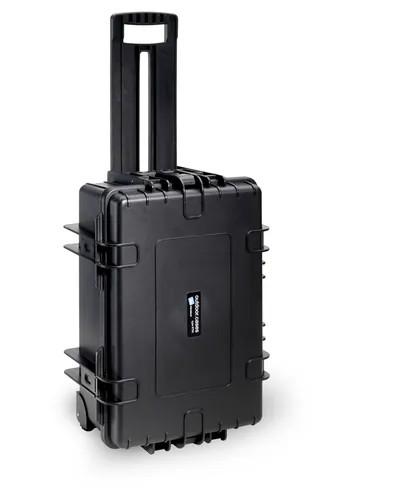 B&W Hartschalenkoffer Typ 6700 - Trolley für sicheren Kamera-Transport - Kamerataschen, wasserdicht nach IP67 und ultrastabil aus Polypropylen, ideal für Fotografen auf Reisen mit flexiblem Fächersystem und 30 Jahren Garantie.