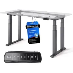 DESKSPACE Tischgestell Titan - Elektrisch höhenverstellbarer Schreibtisch mit Dual-Motor - Ergonomischer 4-Bein-Schreibtisch mit elektrischer Höhenverstellung, ideal für dynamisches Arbeiten. Stabil und leise im Betrieb, perfekt für jedes Büro.