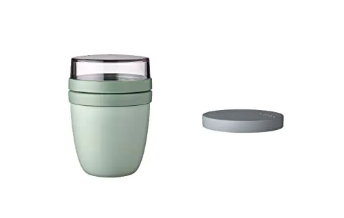 Mepal Lunchpot Switch Ellipse - Snackpot für unterwegs - Lunch-Boxen mit 2 auslaufsicheren Behältern, ideal für Müsli oder Snacks. Mikrowellen- und spülmaschinengeeignet, perfekt für jede Mahlzeit unterwegs.