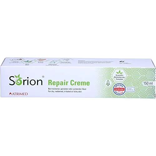 Sorion Repair Creme - Spezialpflege bei Hautirritationen, 150 ml für schnelle und langanhaltende Regeneration, 100 % vegan und dermatologisch getestet