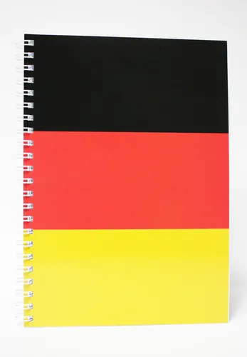 ADINA Premium Collegeblock Kollegblock "Deutschlandfahne" A4 liniert 80 Blatt 90