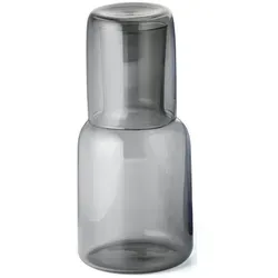 Philippi Design Wasserkaraffe Set VIVA – grau – mundgeblasen - Elegante Wasserkaraffe VIVA aus mundgeblasenem Glas, inkl. passendem Trinkglas. Mit 0,7 Litern Fassungsvermögen ideal für stilvolle Tischdekoration und gesellige Runden. Verabschiede dich von langweiligen Flaschen!