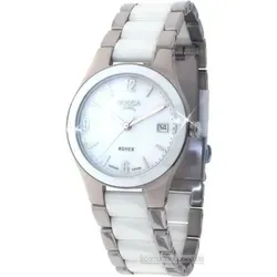 Boccia Damen Armbanduhr 3189-01 Titan Ceramic weiß - Elegante Damenuhr aus poliertem Reintitan mit kratzbeständigem Saphirglas und Ceramic-Elementen, bis 5 ATM wasserdicht – perfekt für stilbewusste Frauen.