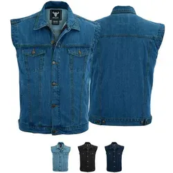 BULLDT Motorradweste BLD698 - Denim Biker Kutte in Mittelblau - Sonstige Motorradbekleidung, 100% Baumwolle für höchsten Tragekomfort und eine coole Optik auf jeder Fahrt.