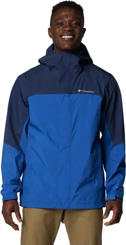 Columbia Wahkeena Falls 3L Shell - Regenjacke Gr M blau - Robuste Hardshelljacke in Blau, wind- und wasserdicht mit Belüftungs-RV. Ideal für Wanderungen und Trekking, gefertigt aus 100% Polyester mit getapten Nähten.