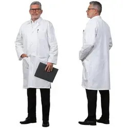 ZOLLNER Herren Laborkittel - Arztkittel mit praktischen Taschen - Arbeitsjacken & -mäntel, aus 100% atmungsaktiver Baumwolle, waschbar bis 95°C und Oeko Tex® zertifiziert für höchste Hygiene und Tragekomfort im medizinischen Bereich.