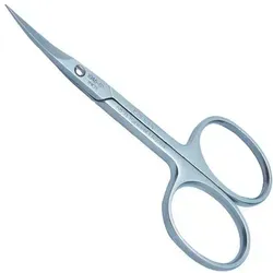 Canal Nagel- und Hautschere gebogen - Scheren für präzise Nagel- und Nagelhautpflege, aus rostfreiem Edelstahl, hygienisch und anti-allergen, perfekt für Linkshänder.