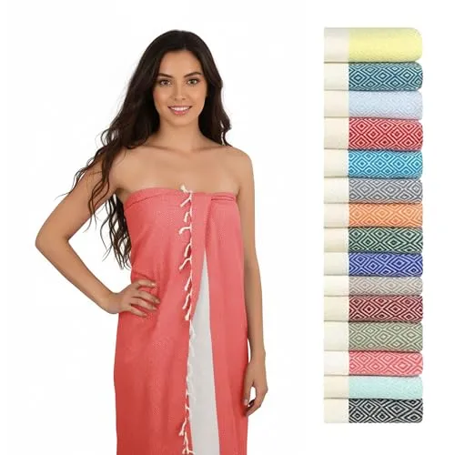 furora HOLIDAY Saunatuch XXL 100x200 cm - Saunahandtuch aus 100% Bio-Baumwolle, besonders weich und umweltfreundlich, ideal für Damen und Herren in der Sauna oder am Strand.