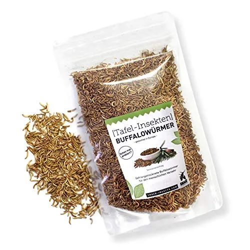 100g Buffalowürmer - essbare Insekten von 'SNACK insects' - feine Speise-Insekten zum Kochen und Essen