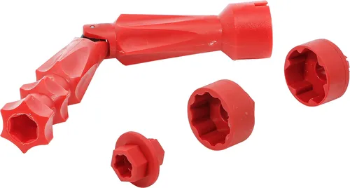 BGS Installationsschlüssel-Satz für WC-Sitz 4tlg 9599 - Zangen-Set für die einfache Montage und Demontage von WC-Sitzen, ideal für Handwerker und Heimwerker.