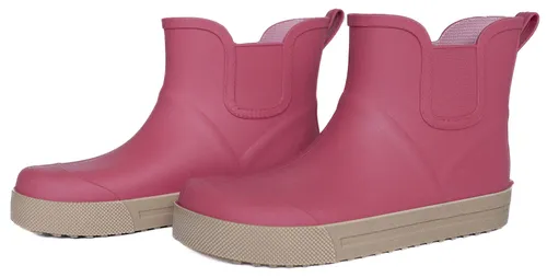 GoEasy Kindergummistiefel – Modische Chelsea Boots für Kinder, Dunkelrosa - Größe 24,5 - Die GoEasy Chelsea Boots sind leichte und modische Gummistiefel für Kinder. Mit rutschfester Sohle und reflektierenden Elementen bieten sie Sicherheit und Komfort beim Spielen und Entdecken im Freien.