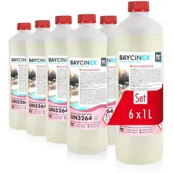 Höfer Chemie BAYCINEX® Pool Grundreiniger 6x1L - Effektiver Grundreiniger für Pools, entfernt hartnäckige Verunreinigungen und Kalkrückstände. Ideal für die Reinigung vor der Badesaison und sorgt für klares Wasser.