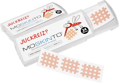 Moskinto Mückenpflaster für Kinder und Erwachsene - zur Anwendung bei Mückenstichen und Insektenstichen - lindert Juckreiz - Beige - 24 Pflaster