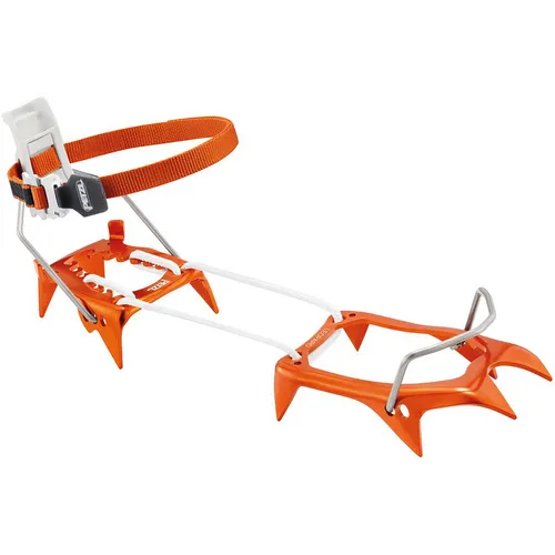 Petzl Leopard Leverlock Fil Steigeisen - Eisausrüstung - Ultraleichte Steigeisen mit nur 330 g, ideal für Skitouren und Schneefelder, ausgestattet mit 10 Zacken für optimale Gehsicherheit und flexibles Verbindungssystem für Platzersparnis.