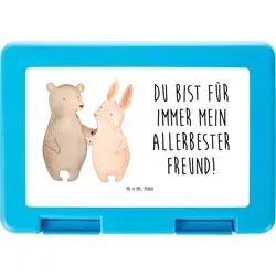 Mr. & Mrs. Panda Brotdose Bär und Hase Umarmen - Weiß - Geschenk, Snackbox, Partner, Bärchen, Ehemann, Brotzeitbox, Freundin, Brotbox, Liebe, f... - Weiß
