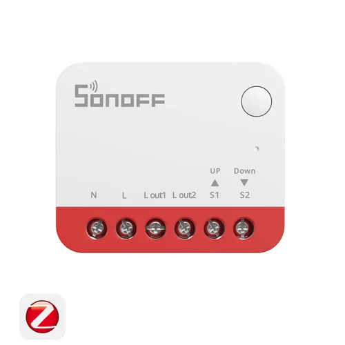 Sonoff MINI-ZBRBS Zigbee Smart RollladenSchalter - Smart-Wandschalter für präzise Rolladensteuerung, kompatibel mit Amazon Alexa und Google Home, App-gesteuert für höchsten Komfort.