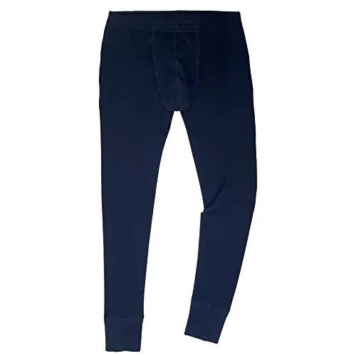 HERMKO 3570 Herren Lange Unterhosen aus Bio-Baumwolle ohne Eingriff, Größe:D 7 = EU XL, Farbe:Marine
