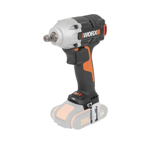 WORX WX272.9 Nitro Bürstenloser Akku Schlagschrauber 20V - 300Nm - Akkuschrauber mit bürstenlosem Motor für 50% längere Laufzeit und 25% mehr Leistung. Ideal für professionelle Anwendungen dank 3-Gang-Getriebe und LED-Licht.