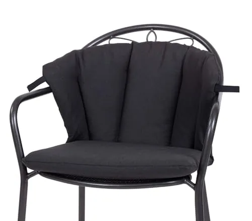 KETTtex Polsterauflage für Royal Garden MWH Sessel Elegance 2399 - anthrazit - Hochwertige Polsterauflage für optimalen Sitzkomfort, wasserabweisend und pflegeleicht. Ideal für Gartenmöbel, Maße: 49 cm Breite, Handwäsche bis 30 Grad.
