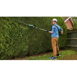 BOSCH Home Garden UniversalHedgePole 18 - Akku-Heckenschere ohne Akku, müheloses Trimmen hoher Hecken bis 2,6 m Reichweite mit Anti-Blockier-System