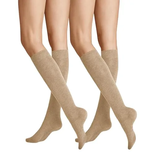 Hudson Damen Kniestrümpfe Only 2-Pack wärmend Beigemel. 0723 39-42