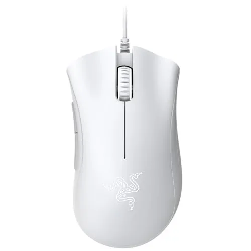 Razer DeathAdder Essential Gaming-Maus Weiß - Kabelgebunden, ideal für Einsteiger mit 2 programmierbaren Tasten für blitzschnelles Gameplay
