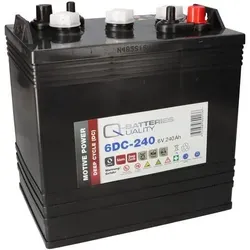 Q-Batteries 6DC-240 6V 240Ah - Kompatibel mit Trojan und Crown - Hochleistungsbatterie 6DC-240 6V 240Ah für vielseitige Anwendungen. Lange Lebensdauer und hohe Kapazität für zuverlässige Energieversorgung in Arbeitsmaschinen, Golf- und Nutzfahrzeugen.