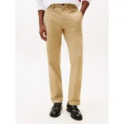 Tommy Hilfiger Chinohose DENTON KNIT TECH Straight Fit - Herren-Stoffhose aus elastischem Baumwollstretch für optimalen Tragekomfort, ideal für lässige Looks in Beige.