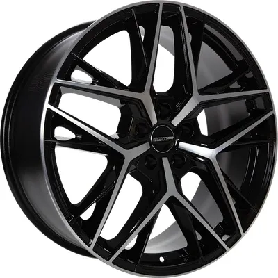 GMP Lunica Alufelgen 19 Zoll - Glossy Schwarz - Felgen der Kategorie Alufelgen mit stylisher Kreuzspeichen-Optik und einer maximalen Traglast von 780 kg, ideal für sportliche Fahrzeuge.