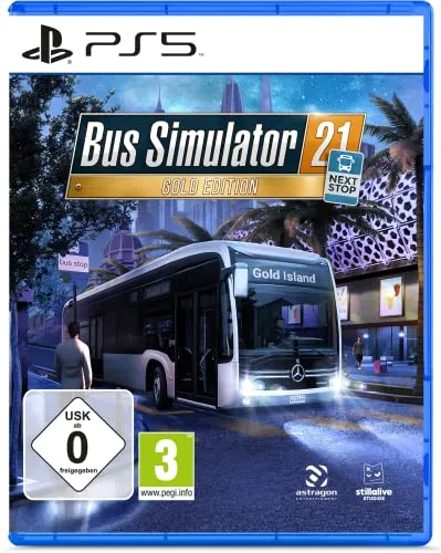 Bus Simulator 21 - Next Stop - Gold Edition [PS5] - Spiele für PlayStation 5 mit über 40 Bussen und allen DLCs, einschließlich Doppeldeckern und E-Bussen. Erlebe lebendige Spielwelten in Nordamerika und Europa!