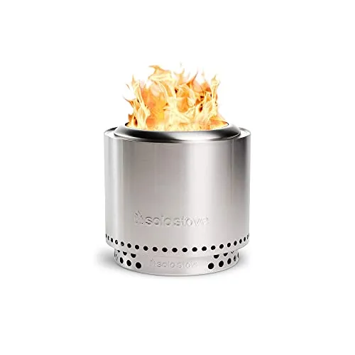 Solo Stove Feuerschale Ranger 2.0 mit Standfuß | Feuerstelle zur Raucharmen Holzverbrennung, Herausnehmbare Auffangschale, Mobile Outdoor Feuertonne für Unterwegs, Edelstahl, 38 x 41,5 cm, 7,3 kg
