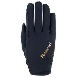 Roeckl Sports Reithandschuh MARENO, Schwarz 7.5 - Nachhaltiger Freizeit-Sommerhandschuh aus der ECO.SERIES, atmungsaktiv und flexibel für optimalen Komfort im Stallalltag.