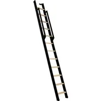 Minka Wangentreppe Strong 290cm max. Geschosshöhe Buche schwarz - Platzsparende Raumspartreppe für Geschosse, Galerien oder Hochbetten. Mit Wegklapp-Möglichkeit und robusten Holzstufen für sicheren Auf- und Abstieg.