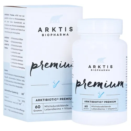 Arktis Arktibiotic Premium Pulver - 60 g - Arzneimittel mit hochwertigen Inhaltsstoffen zur Unterstützung des Immunsystems und für ein besseres Wohlbefinden.