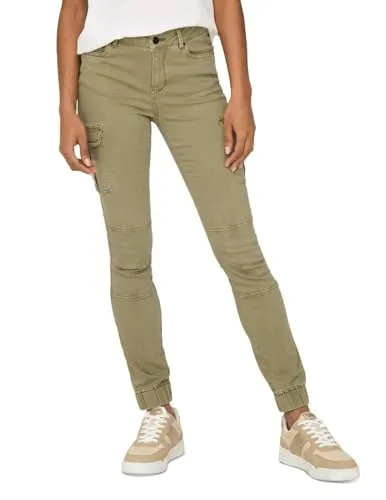 ONLY Damen ONLMISSOURI REG ANK Cargo PNT NOOS Hose 15170889,Elmwood,34W / 32L