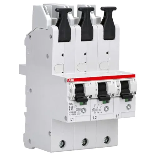 ABB S751 3-E40 - Haupt-Sicherungsautomat S750, selektiv und laienbedienbar für hohe Anlagenverfügbarkeit und Schutz von Verteilungsstromkreisen