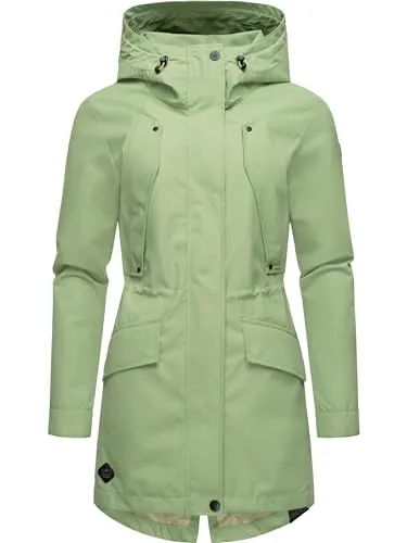 Ragwear Damen Übergangsjacke Begonia Dusty Green Gr. XL - Funktionsjacke, wasserdicht und atmungsaktiv, ideal für wechselhaftes Wetter und Outdoor-Aktivitäten.