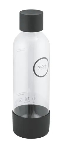 GROHE Blue Fizz Wasserflasche schwarz (41250K00) - Wassersprudler-Zubehör für perfekte Erfrischung, ideal für sprudelndes Wasser und vielseitige Getränkevariationen.