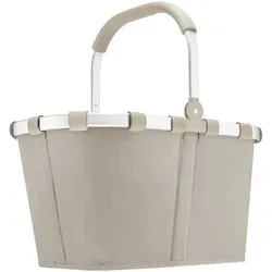 Reisenthel Carrybag Herringbone Sand - Faltbare Tragetasche mit Aluminiumrahmen, stabil und platzsparend für den täglichen Gebrauch oder beim Einkaufen