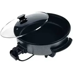 Schäfer Pizza Pan Pfanne Ø42/11cm 1500W Multifunktionspfanne Grillpfanne Antihaftbeschichtet