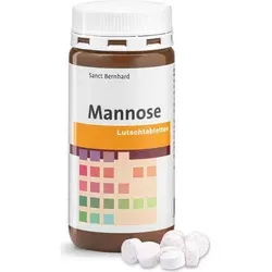 Sanct Bernhard Mannose-Lutschtabletten | Erdbeergeschmack | 120 Tabletten - Medikamente bei Verdauungsstörungen & Übelkeit - Vegane Lutschtabletten mit angenehmem Erdbeergeschmack, enthalten D-Mannose für eine natürliche Unterstützung des Körpers.
