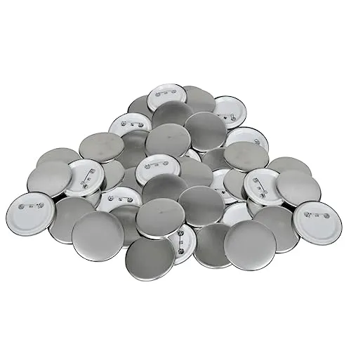 vidaXL 500x Buttonrohlinge 44mm - DIY Ansteckbuttons, ideal für Werbung und Events, leicht anzubringen mit Kunststoff-Hinterseite