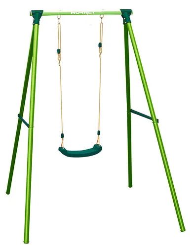 Hudora Schaukelgestell 64119/00 Single grün - Robustes Schaukelgestell für den Garten, ideal für stundenlangen Spielspaß und eine sichere Nutzung mit ca. 16,3 kg Gewicht.