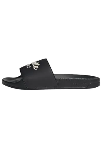 adidas Unisex Adilette Shower Slides, Core Black / Wonder White / Core Black, 40.5 EU