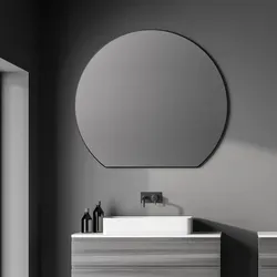 Spiegel rund TALOS Picasso schwarz Ø 100 cm - Eleganter Badspiegel mit Aluminiumrahmen - Badspiegel mit hochwertigem Aluminiumrahmen, ideal für stilvolle Akzente in jedem Raum. Langlebig und unkompliziert zu montieren.
