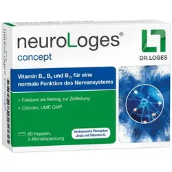 Neurologes Concept Kapseln - Nahrungsergänzungsmittel für optimale Hirnleistung, vegan und glutenfrei mit B-Vitaminen und Citicolin
